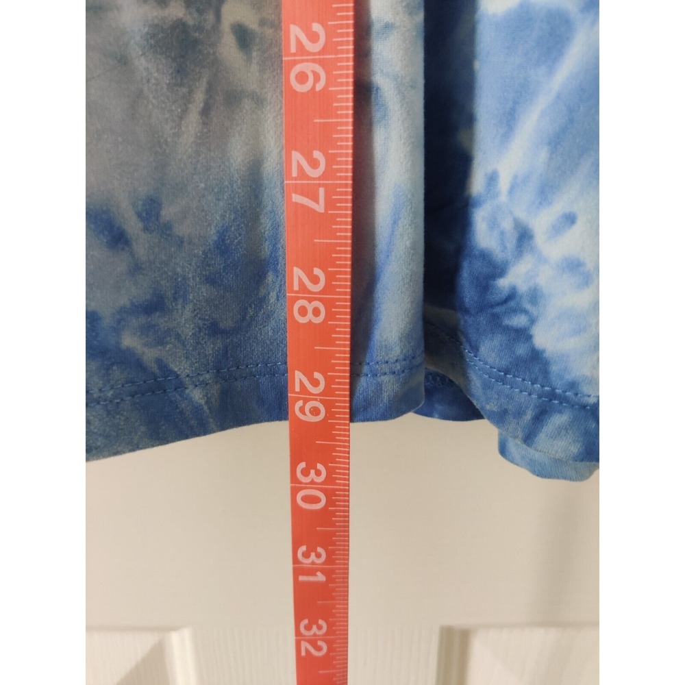WallFlower Blue Tie Dye Halter Mini Dress with Tassels Womens Small - Picture 4 of 9